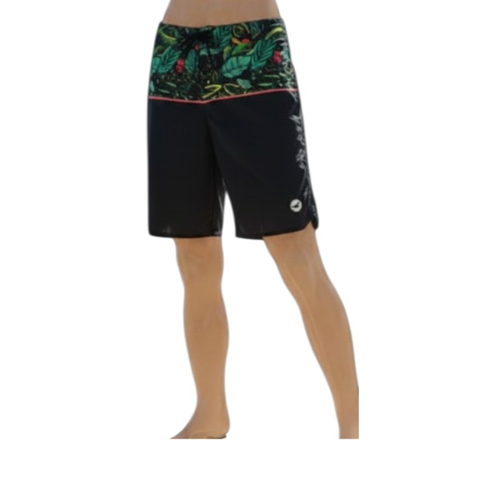 Hollister Swim‎ Trunks Men's 30 Black Floral Waist Mesh Lined Board Shorts